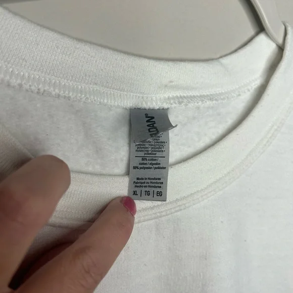 Kansas City Royals KC Crewneck Pullover Sweatshirt White & Blue MLB Baseball XL - Picture 7 of 8